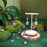 2 Strands Flat Oval Natural Blue Spot Jasper Beads Strands, 18x13x6mm, Hole: 2mm, about 22pcs/strand, 15.70''(39.87cm)