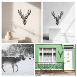 Iron Wall Art Decorations, for Front Porch, Living Room, Kitchen, Matte Style, Deer, 300x250x1mm