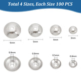 304 Stainless Steel Bead Caps, Apetalous, Stainless Steel Color, 3~6mm, Hole: 0.5~0.8mm, 400pcs/box