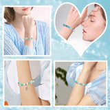 DIY Ocean Theme Stretch Bracelets Making Kit, Including Round & Lantern & Starfish & Chips Cat Eye & Synthetic Turquoise & Natural Aventurine & Glass & Wood Beads, Alloy Beads & Charms, Mixed Color, 198Pcs/box