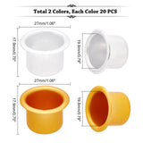 20Pcs 2 Colors Elite Aluminum Candle Cup, for Jar Candle Accessories, Hat Shape, Mixed Color, 2.7x1.79cm, Inner Diameter: 1.98cm