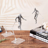 Plastic Model Supports, Model Display Base, Clear, 9.25x7.3x0.46cm
