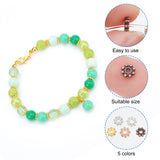 Flower Alloy Daisy Spacer Beads, Mixed Color, 5x1.5mm, Hole: 1mm, 100pcs/color, 500pcs/box