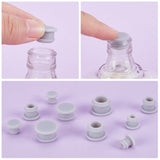 30Pcs 5 Style Silicone Bottle Seal Plug, Reusable Replacement Bottle Stopper, Silver, 10~17x9~10.5mm, Pin: 6~13mm, 6pcs/style
