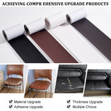 Self Adhesive PU Leather Fabric, Leather Repair Patch, for Sofas, Couch, Furniture, Drivers Seat, Rectangle, Black, 7x200cm