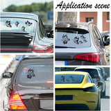 4 Sheets 2 Styles PVC Waterproof Car Stickers, Self-Adhesive Decals, for Vehicle Decoration, Butterfly, Black, 117~154x140~188x0.2mm, Stickers: 50~147x63~132mm, 2 sheets/style