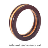 Wood Bag Handles, for Bag Straps Replacement Accessories, Mixed Color, 13.4~13.8x0.85~1.15cm, 4pcs/set