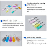 160Pcs 10 Styles Plastic Fluid Precision Blunt Needle Dispense Tips, with Stainless Steel Pin, Mixed Color, 16pcs/style