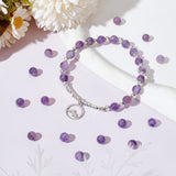 Natural Amethyst Beads Strands, Round, 6mm, Hole: 1mm