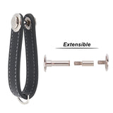 2 Sets 2 Colors PU Leather Keychain, with Zinc Alloy Accessories, Mixed Color, 1set/color
