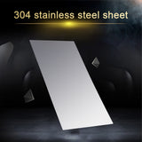 304 Stainless Steel Sheet, with Film, for Mechanical Cutting, Precision Machining, Mould Making, Stainless Steel Color, 10x5x0.05cm, about 4pcs/set