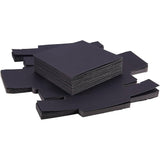 Kraft Paper Folding Box, Drawer Box, Rectangle, Black, 12.8x10.8x4.2cm, 20pcs/set