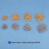 304 Stainless Steel Jump Rings, Open Jump Rings, Golden & Stainless Steel Color, 800pcs/box