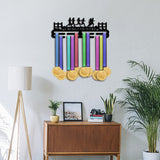 Cross Country Theme Iron Medal Hanger Holder Display Wall Rack, with Screws, Human Pattern, 150x400mm