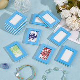 Rectangle Felt Bead Design Board, DIY Beading Jewelry Bracelet and Anklet Making Tray, Light Sky Blue, 6.9x4.95x0.93cm, inner diameter: 30x50x4mm