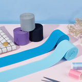 10M 5 Colors Polyester Flat Elastic Rubber Band, Webbing Garment Sewing Accessories, Mixed Color, 50mm, 2m/color
