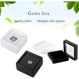 Acrylic Jewelry Box, with Sponge, Square, White, 5.05x5.05x2cm