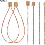 Jute Twine, with Seal Tag, Plastic Hang Tag Fasteners, BurlyWood, 180x1mm