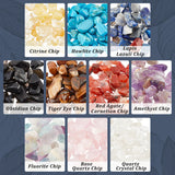 10 Styles Natural Mixed Gemstone Chip Beads, No Hole/Undrilled, Mixed Dyed and Undyed, 5~10.5x5~7x2~4mm