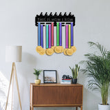 Sports Theme Iron Medal Hanger Holder Display Wall Rack, with Screws, Canoeing Pattern, 150x400mm