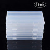Polypropylene Plastic Bead Storage Containers, Rectangle, Clear, 17x10.5x2.6cm