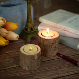 Wood Candle Holders, for Rustic Wedding Party Birthday Holiday Decoration, 4pcs/set