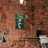 Vintage Metal Tin Sign, Iron Wall Decor for Bars, Restaurants, Cafe Pubs, Rectangle, Panda, 300x200x0.5mm