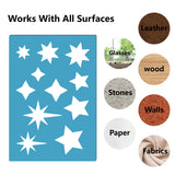 Acrylic Earring Handwork Template, Card Leather Cutting Stencils, Deep Sky Blue, Moon, 130x90x2mm, 2pcs/set