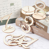 Wooden Table Number Stands Set, BurlyWood, 79.5~100x37~100x2mm, 40pcs/set