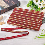 Centipede Braided Polyester Lace Trim, Garment Accessories, Red, 3/4 inch(20mm), about 12.58 Yards(11.5m)/Card