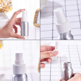 Refillable Aluminum Bottles, Salon Hairdresser Sprayer, Water Spray Bottle, Platinum, White, 10.4x3.2cm, Capacity: 30ml