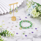 300Pcs 6 Colors Transparent Acrylic Beads, Flower, Mixed Color, 10x10x3mm, Hole: 1.4mm, 50pcs/color