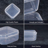 Transparent Plastic Bead Containers, Cuboid, Clear, 4.2x3.8x1.8cm, 18pcs/set