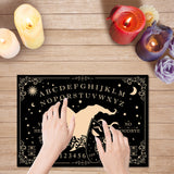 Pendulum Dowsing Divination Board Set, Wooden Spirit Board Black Talking Board Game for Spirit Hunt Birthday Party Supplies with Planchette, Witch Pattern, 300x210x5mm, 2pcs/set