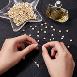 Sew on Acrylic Imitation Pearl, Montee Beads, Two Holes, Garment Accessories, Half Round, Golden, 5.5x3.5mm, Hole: 1.2mm, 500pcs/bag