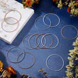 60Pcs 4 Colors Steel Round Snake Chain Stretch Bracelets Set, Minimalist Spring Bracelets for Women, Mixed Color, Inner Diameter: 2-1/4 inch(5.85cm), 15Pcs/color