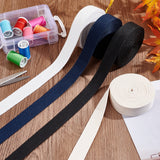 4 Rolls 4 Colors Flat Polyester Cord/Band, Webbing Garment Sewing Accessories, Mixed Color, 25mm, about 5yard/roll, 1roll/color