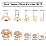 100Pcs 10 Style 304 Stainless Steel Bead Cap Pendant Bails, for Globe Glass Bubble Cover Pendants, Golden & Stainless Steel Color, 10pcs/style, 100pcs/box