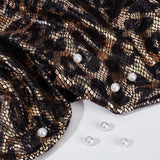 Leopard Print Polyester Fabric, Garment Accessories, for DIY Crafts, Leopard Pattern, 150x0.02cm