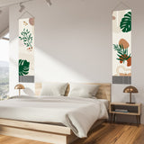 Polyester Wall Hanging Tapestry, for Bedroom Living Room Decoration, Rectangle, Leaf, 1160x330mm, 2pcs/set