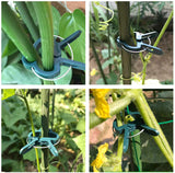 Plastic Gardening Plant & Flower Lever Loop Gripper Clips, for Supporting or Straightening Plant Stalks and Vines, Mixed Color, 40x30x6mm/62x45x9.5mm