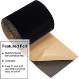 Adhesive Velvet Flocking Liner, for Jewelry Drawer Craft Fabric Peel Stick, Black, 100mm, about 4m/roll, 2rolls