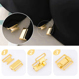 60Pcs 2 Colors Zinc Alloy Bikini Clips, Bra Clasp Replacement Part, Lingerie Front Closure, Platinum & Golden, 16.5~17x14.5x4mm, Hole: 12x2mm, 30pcs/color