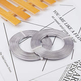 Aluminum Flat Wire, Wide Flat Jewelry Craft Wire for Jewelry Making, DIY Craft Project, Plant Modeling or Packaging, Silver, 3x1mm, about 16.4 Feet(5m)/roll