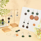 DIY Dangle Earring Making Kits, 90Pcs Heart & Geometry Wood/Glass Beads, 18Pcs Heart & Square Brass Linking Rings, Iron & Alloy Spacer Beads, Brass Findings, Mixed Color, 30x5mm, Hole: 1.6mm, 188pcs/box