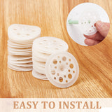 Plastic Ceiling Disc, White, 46.5x5mm, Hole: 6.5mm and 3.5mm and 5mm