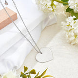 Aluminum Blank Pendants, Heart, Platinum, 32x38x1mm, Hole: 3mm, about 30pcs/box