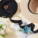 15M Polycotton Hat Sweatbands, Hat Liner Tape, Sewing Craft Accessories, Black, 31x2.2mm