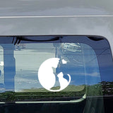 4Pcs 4 Styles Square PET Waterproof Self-adhesive Car Stickers, Reflective Decals for Car, Motorcycle Decoration, Silver, Cat Pattern, 200x200mm, 1pc/style