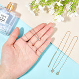 304 Stainless Steel Pendant Necklaces, with Brass Cubic Zirconia Pendant, Heart, Golden & Stainless Steel Color, 17.6 inch(45cm), Pendant: 7x7x4mm, 2 colors, 1pc/color, 2pcs/box